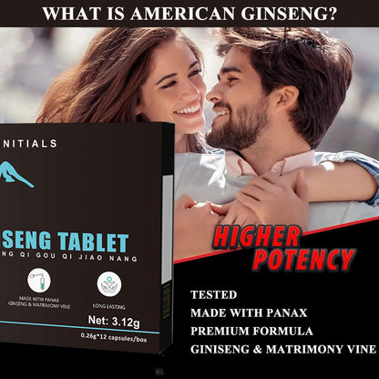 12Pcs Maca Extract American ginseng Capsules